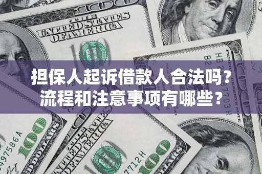 北京担保人起诉借款人合法吗？流程和注意事项有哪些？