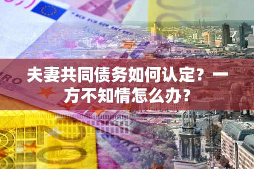 北京夫妻共同债务如何认定？一方不知情怎么办？