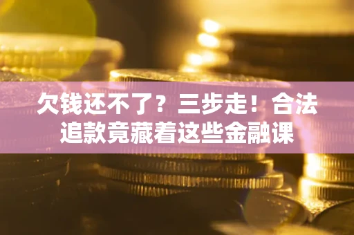 北京欠钱还不了？三步走！合法追款竟藏着这些金融课