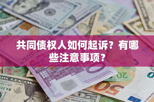 北京共同债权人如何起诉？有哪些注意事项？