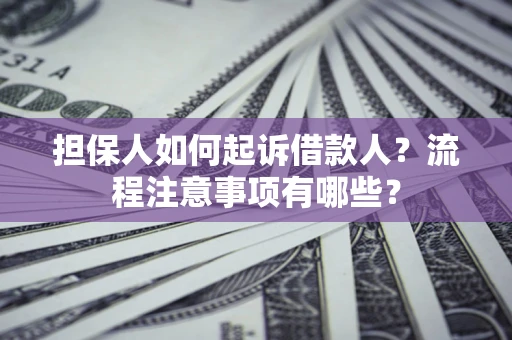 北京担保人如何起诉借款人？流程注意事项有哪些？